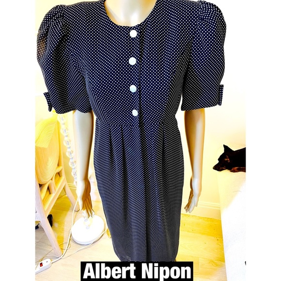 Albert Nipon, Vintage Executive Dress Sz 4 - Picture 1 of 13